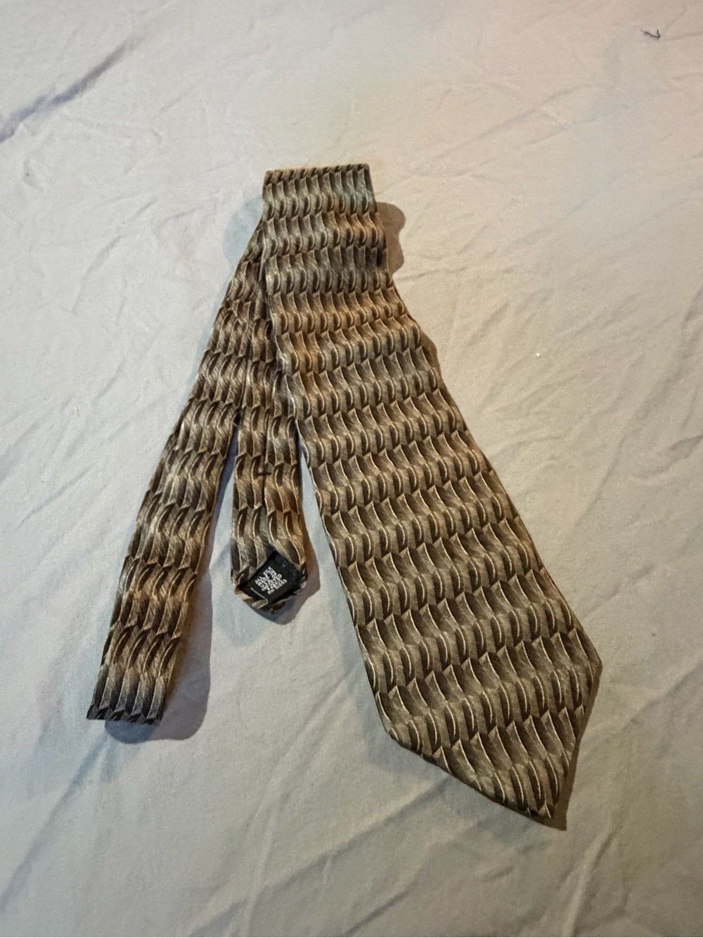 croft & barrow Brown Wave-Pattern Silk Tie